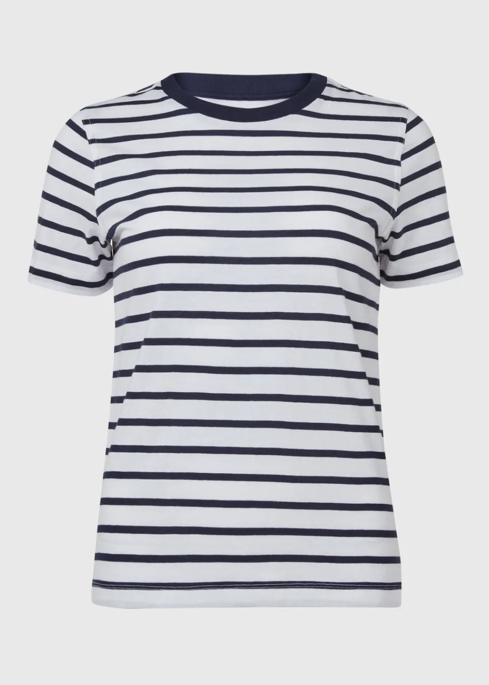 T-Shirts>Papaya Navy & White Modern Stripe T-Shirt