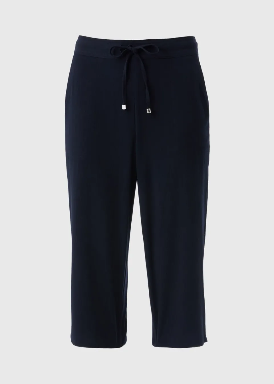 Trousers>Papaya Navy Cropped Trousers