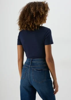 T-Shirts>Papaya Navy Fitted T-Shirt