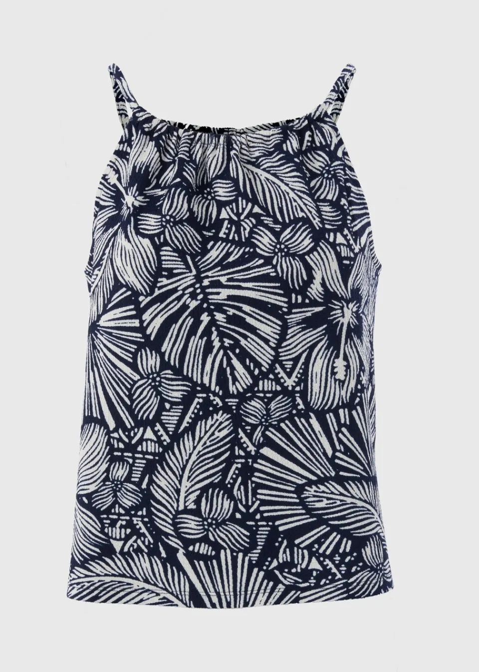 Tops>Papaya Navy Floral Cami Top