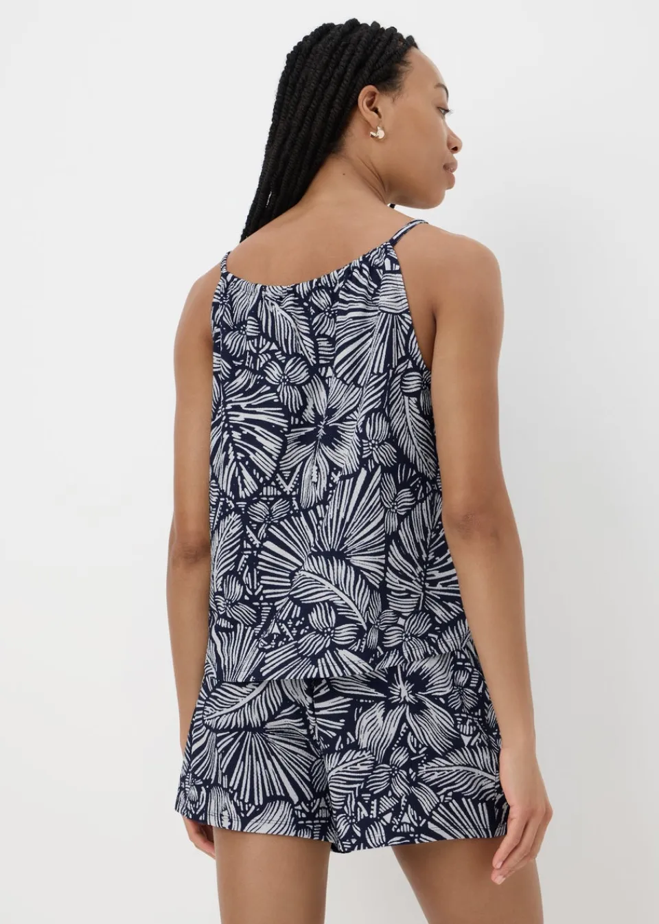 Tops>Papaya Navy Floral Cami Top