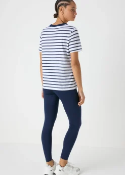 Loungewear>Papaya Full Length Cotton Leggings Navy