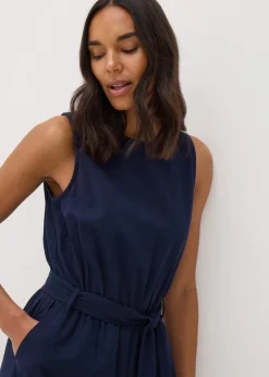 Jumpsuits & Playsuits>Papaya Linen Blend Jumpsuit Navy