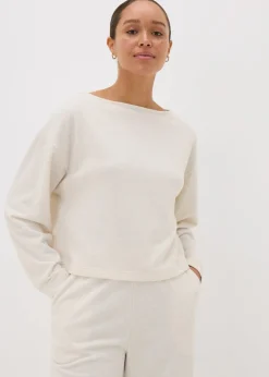 Tops>Papaya Oatneal Slouch Sweatshirt Top