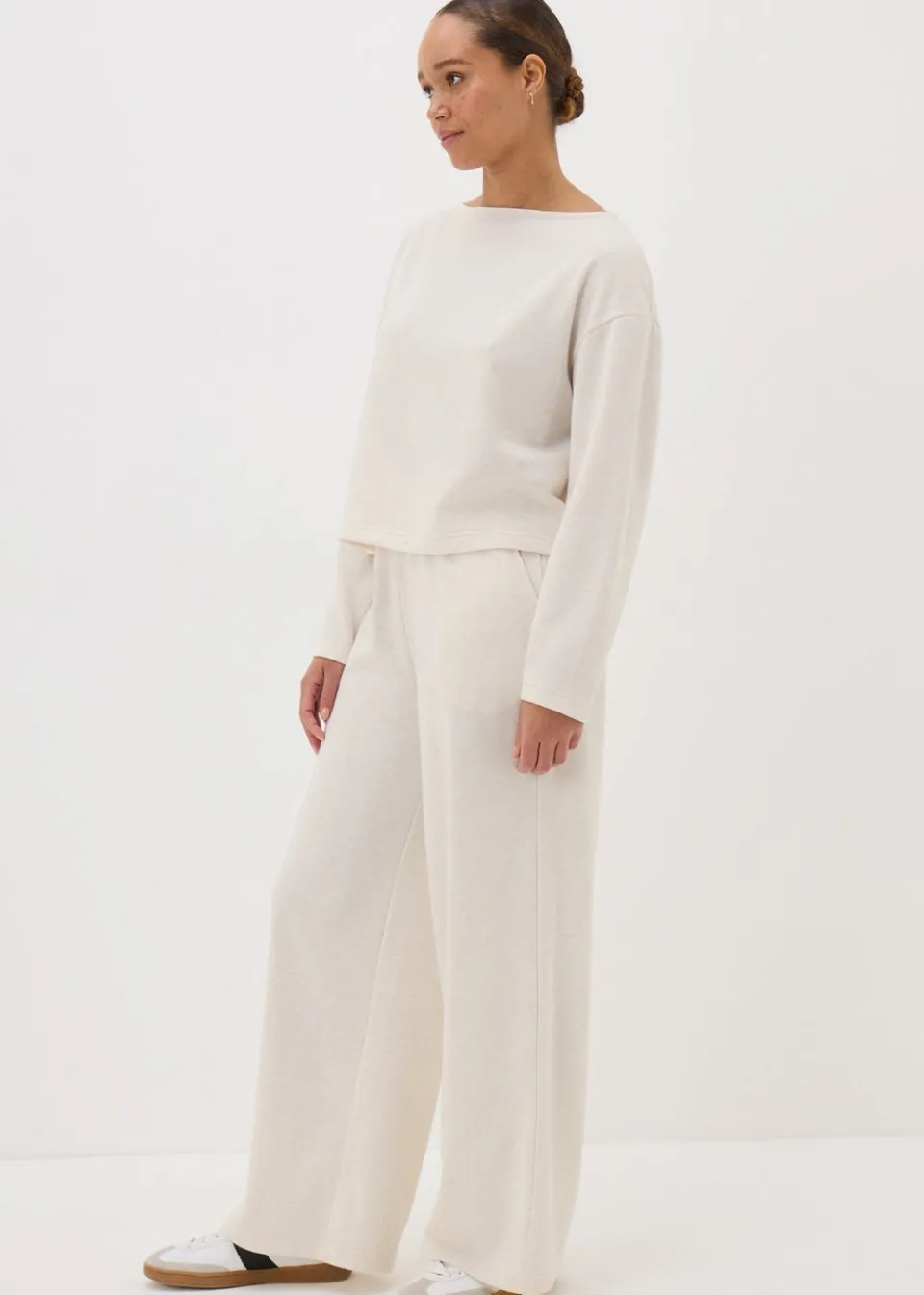 Tops>Papaya Oatneal Slouch Sweatshirt Top