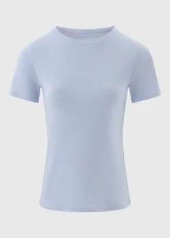 T-Shirts>Papaya Pale Blue Fitted T-Shirt