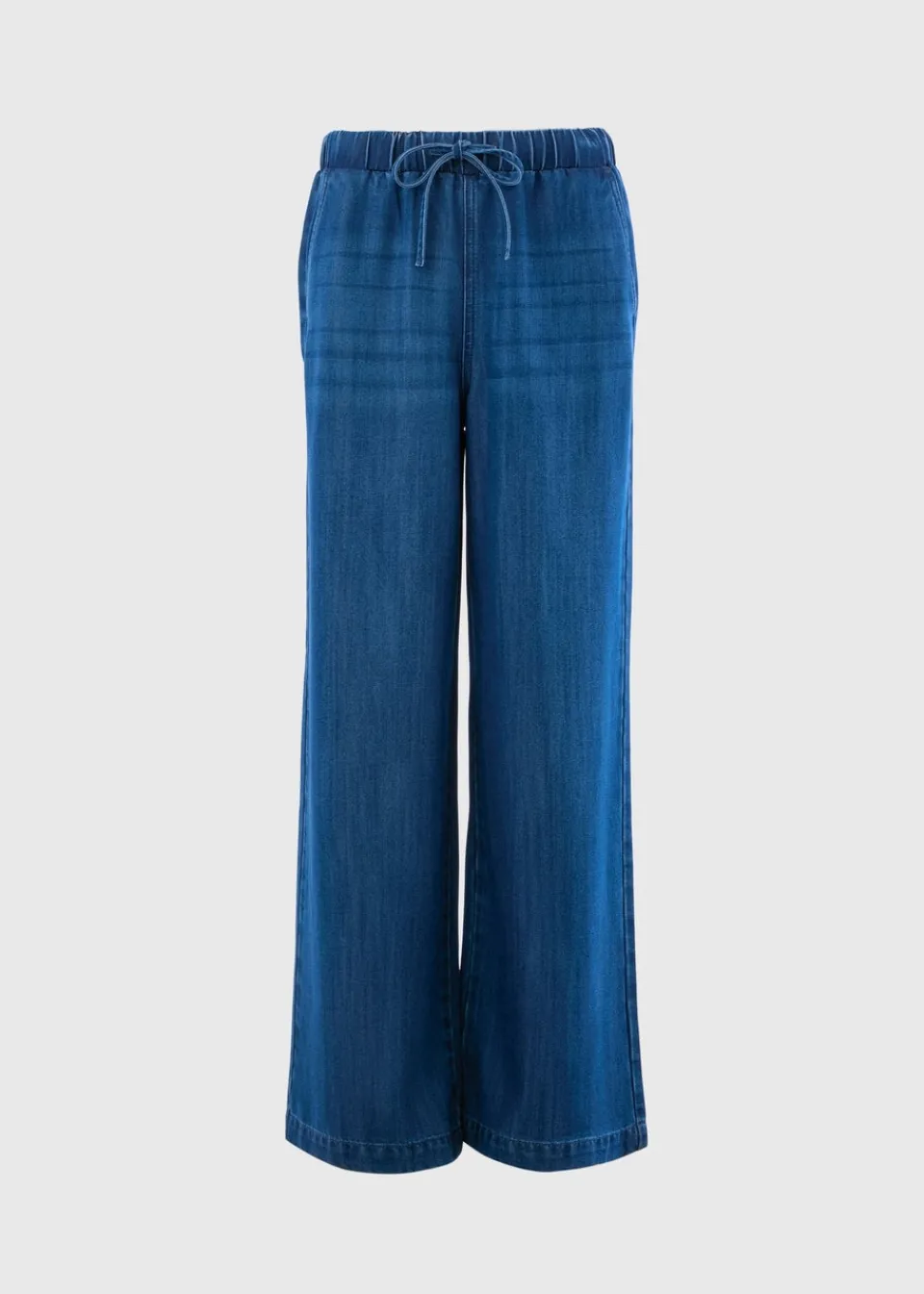 Jeans & Jeggings>Papaya Petite Blue Dark Wash Wide Leg Comfort Fit Jeans