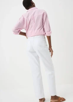 Jeans & Jeggings>Papaya Petite White Straight Fit Jeans