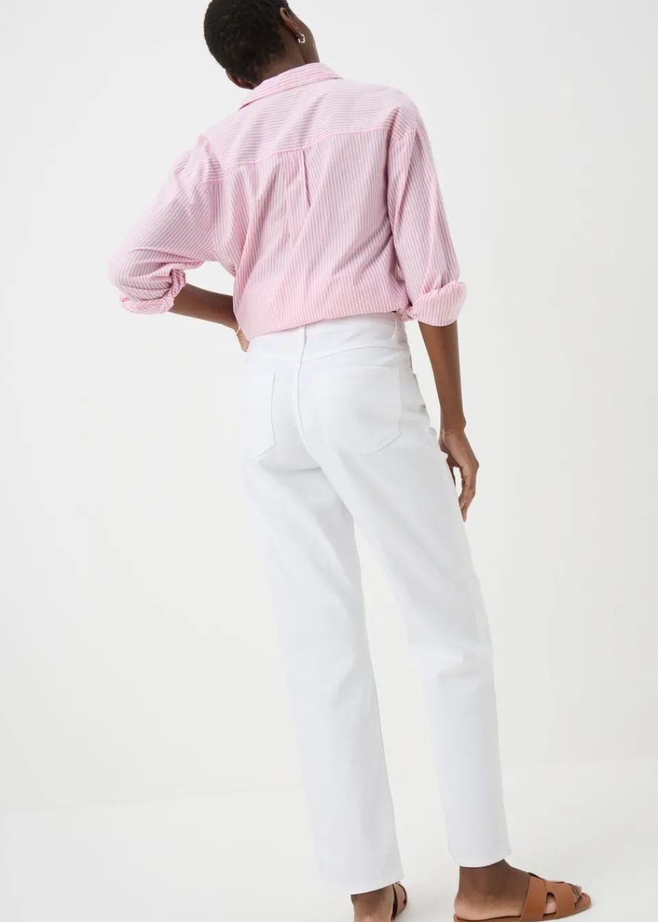 Jeans & Jeggings>Papaya Petite White Straight Fit Jeans
