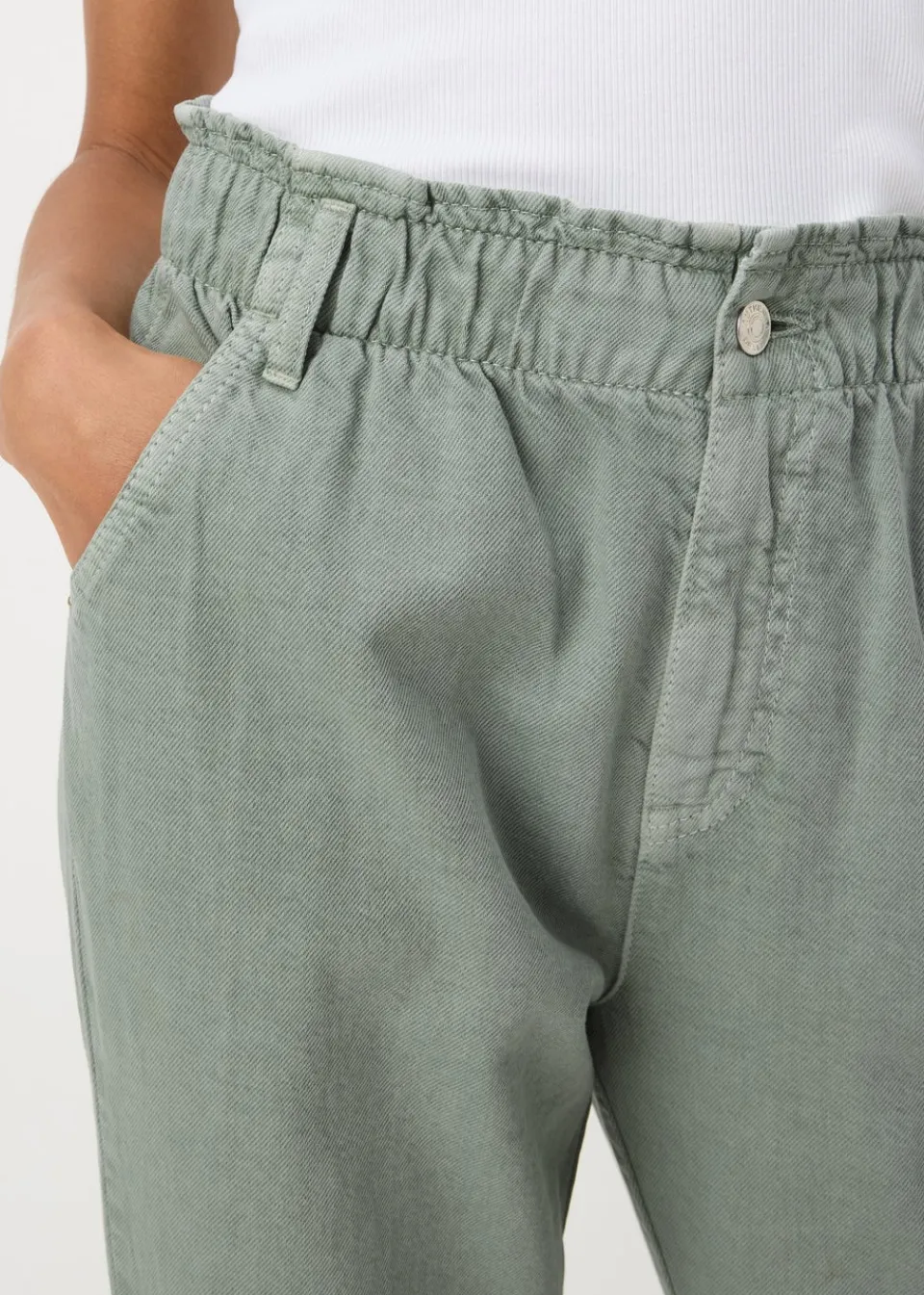 Jeans & Jeggings>Papaya Denim Paperbag sage green jeans Sagegreen