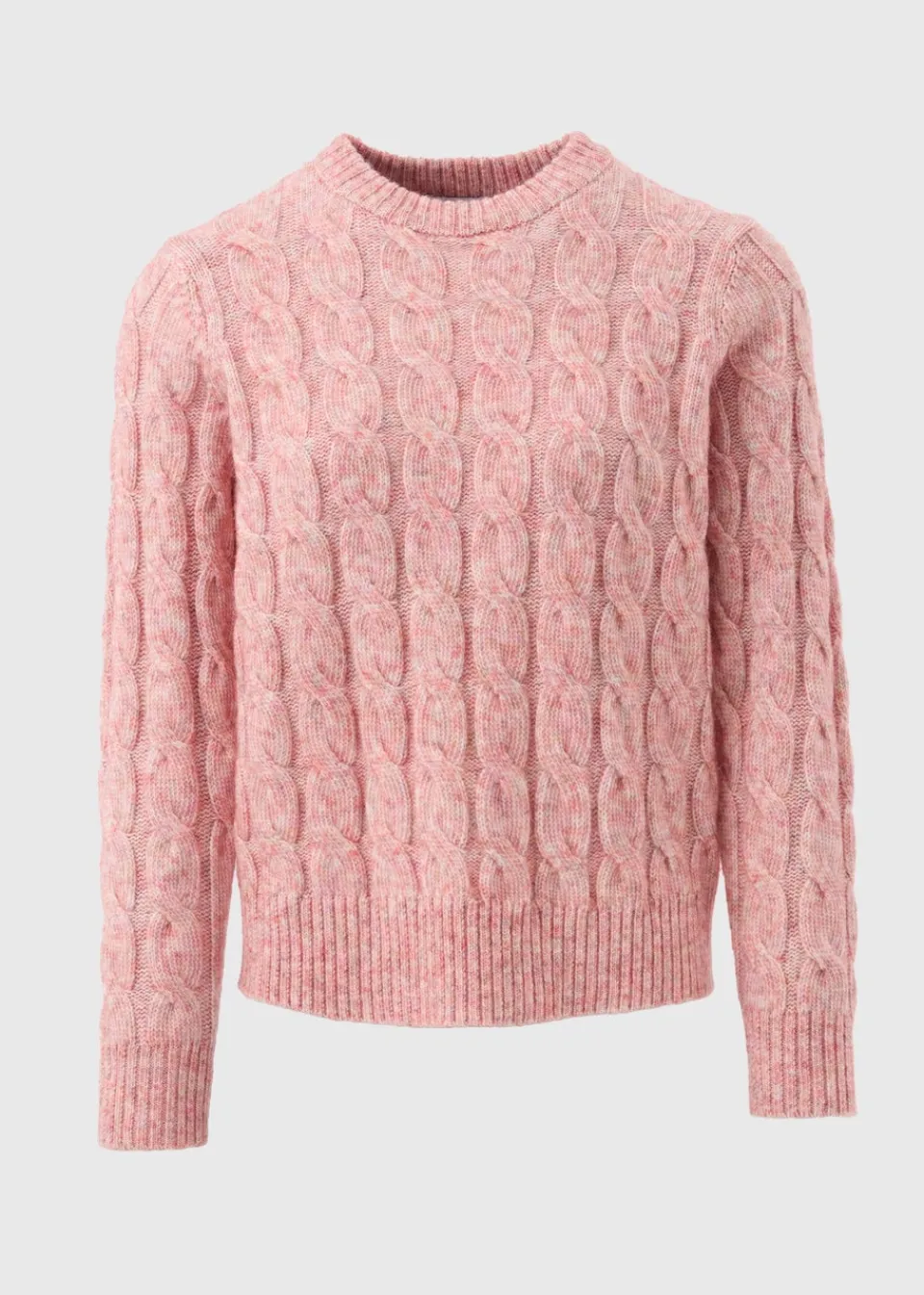 Tops>Papaya Cable Knit Jumper Pink