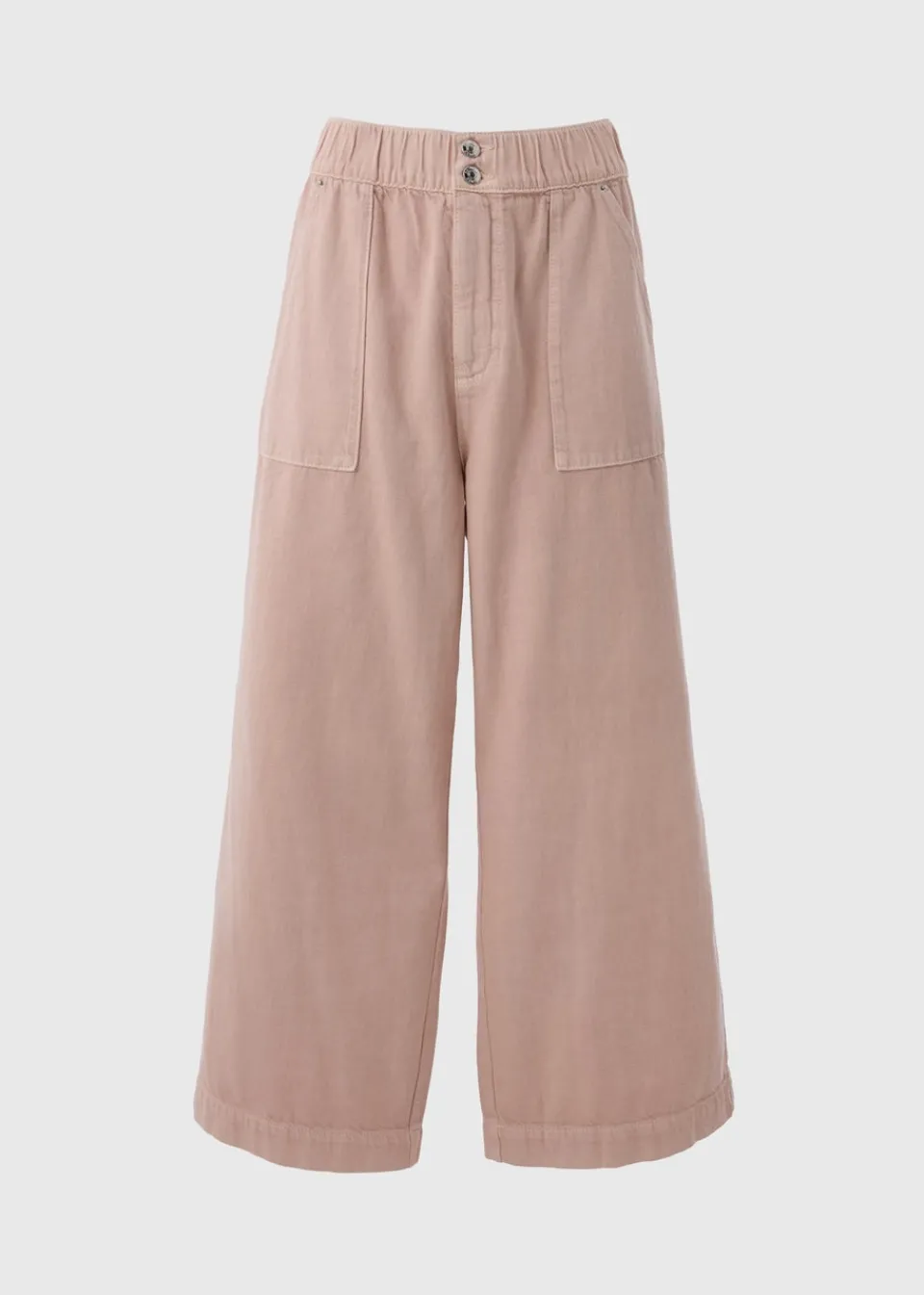 Jeans & Jeggings>Papaya Denim Pink Cropped Wide Leg Jeans