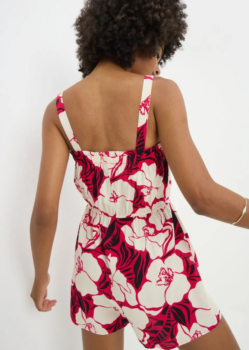 Jumpsuits & Playsuits>Papaya Pink Floral Playsuit
