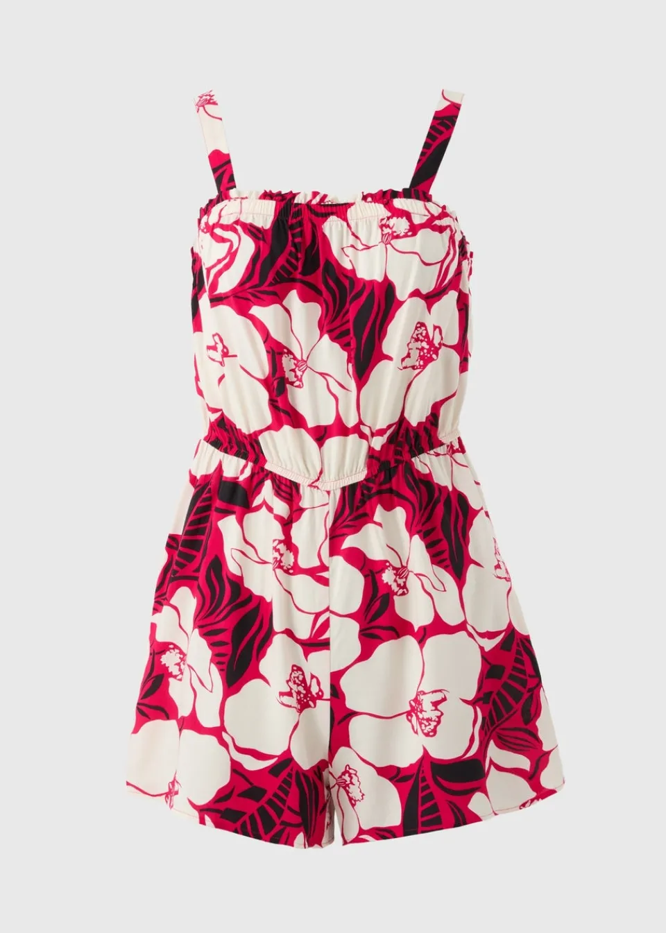 Jumpsuits & Playsuits>Papaya Pink Floral Playsuit