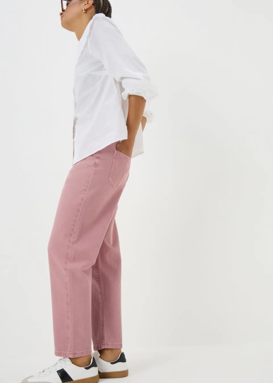 Jeans & Jeggings>Papaya Denim Mom Style Jeans Pink