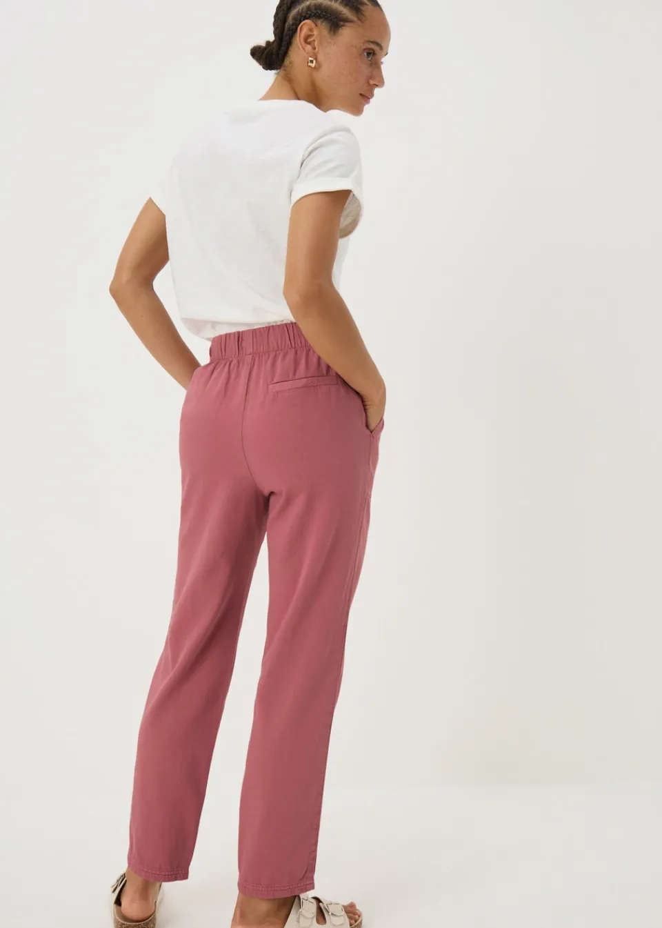 Loungewear>Papaya Pink Utility Jogging Bottoms