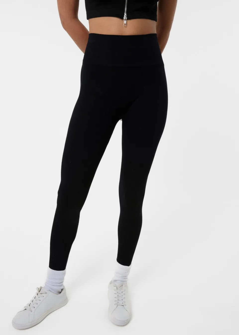 Loungewear>Pink Vanilla Black Active Rib Leggings