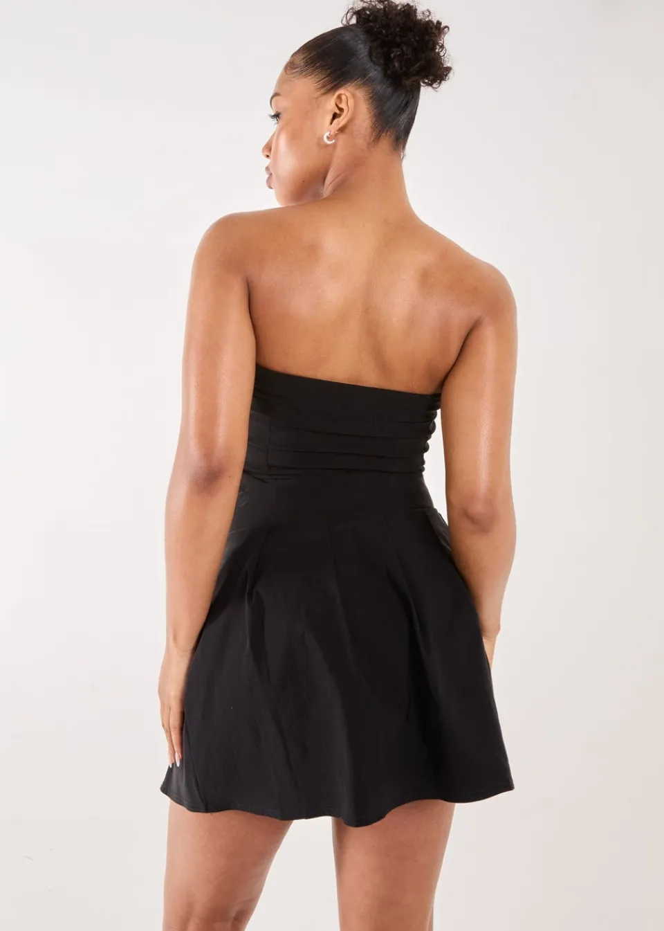 Tops>Pink Vanilla Black Belted Bandeau Top