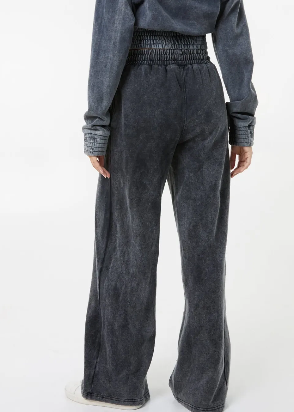 Trousers>Pink Vanilla Black Wash Wide Leg Trousers