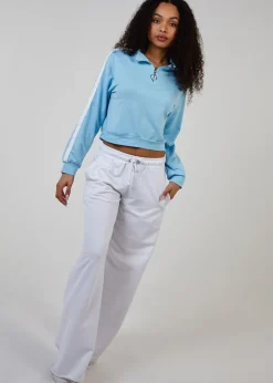 Tops>Pink Vanilla Zip Up Sweatshirt Blue