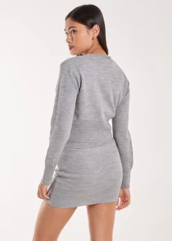 Tops>Pink Vanilla Grey Moi Moi Slogan Cropped Jumper
