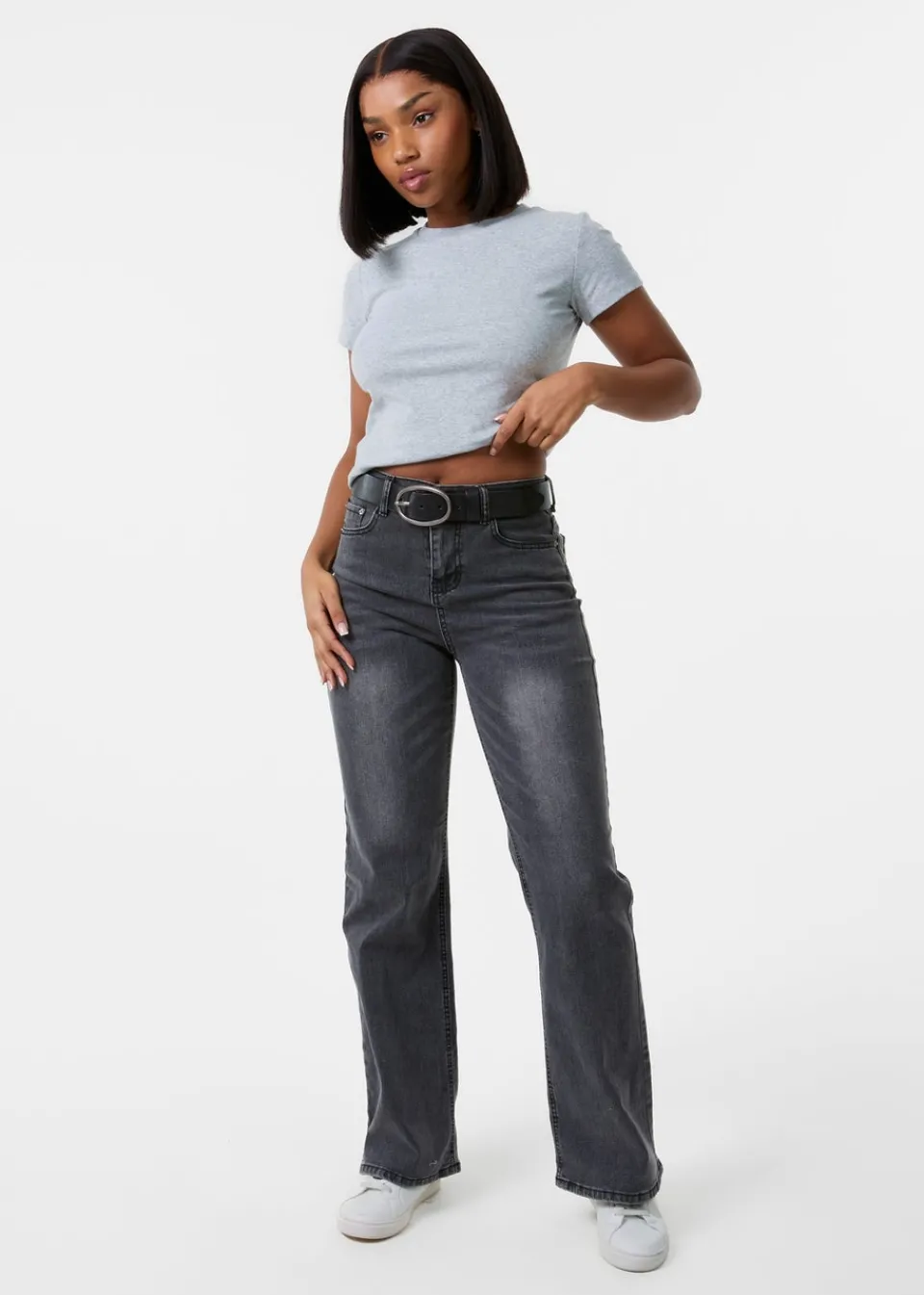 T-Shirts>Pink Vanilla Grey Short Sleeve T- Shirt