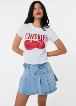 T-Shirts>Pink Vanilla Ivory Cherries T-Shirt