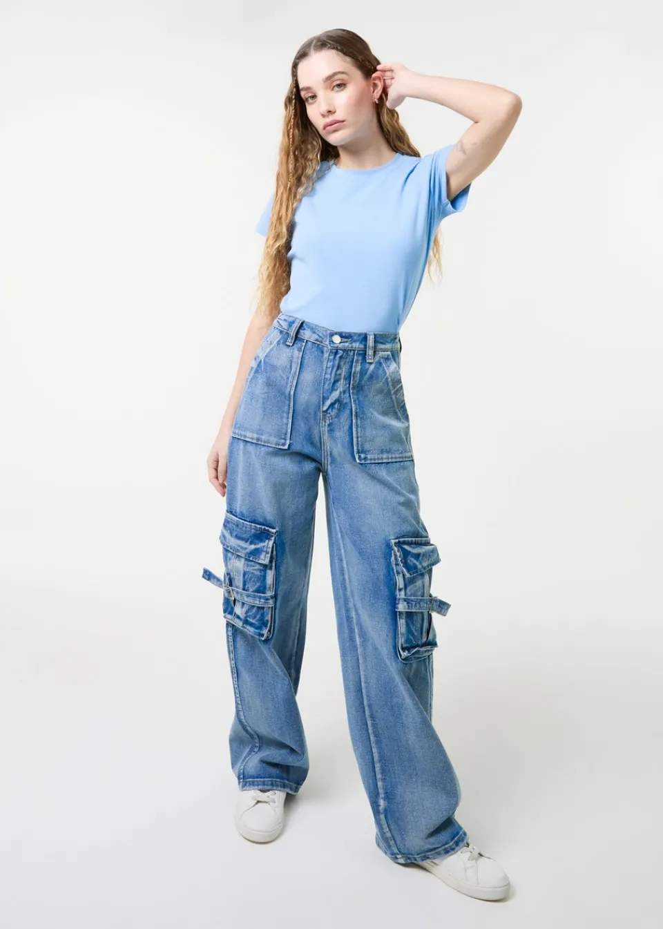 T-Shirts>Pink Vanilla Light Blue Short Sleeve T- Shirt