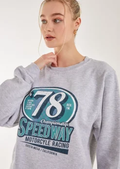 Tops>Pink Vanilla Motor Racer Sweatshirt