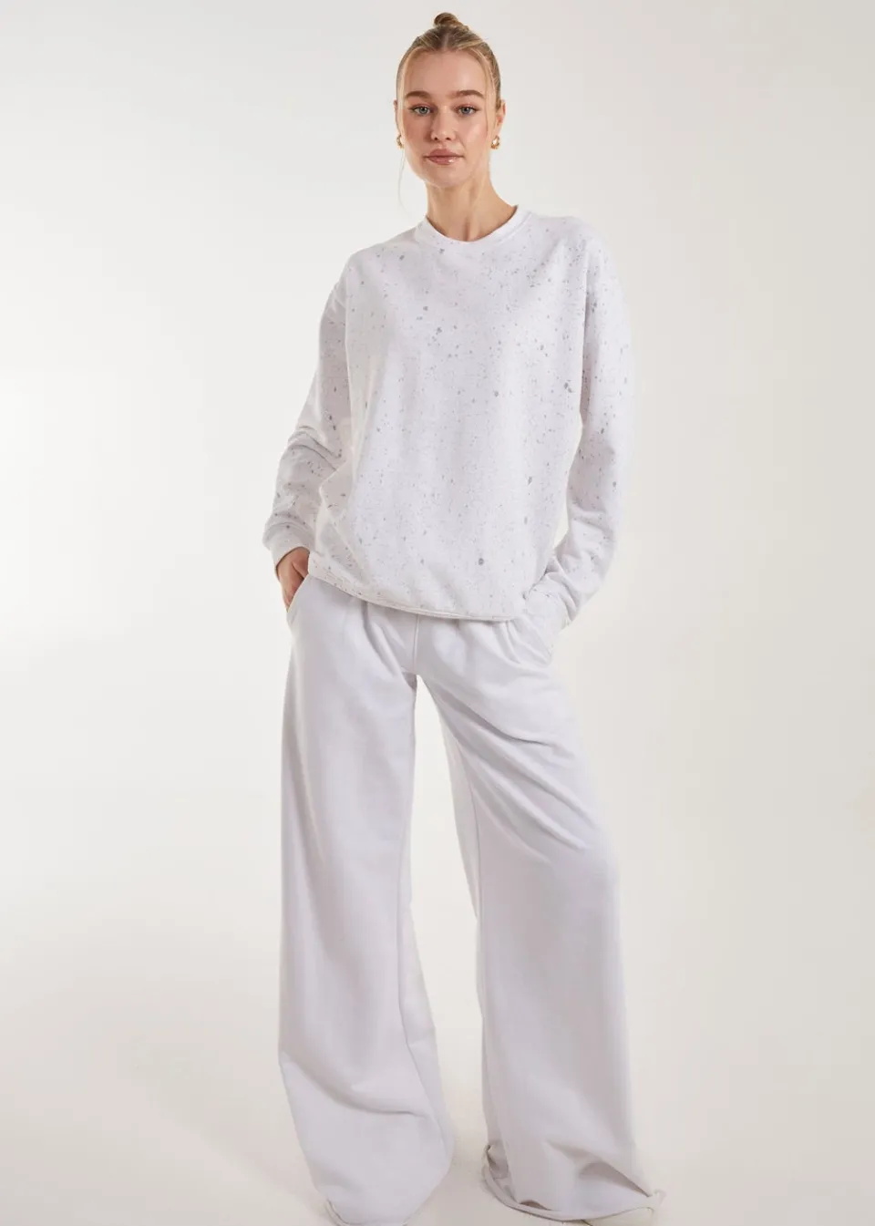 Tops>Pink Vanilla Oversized Acid Wash Sweatshirt