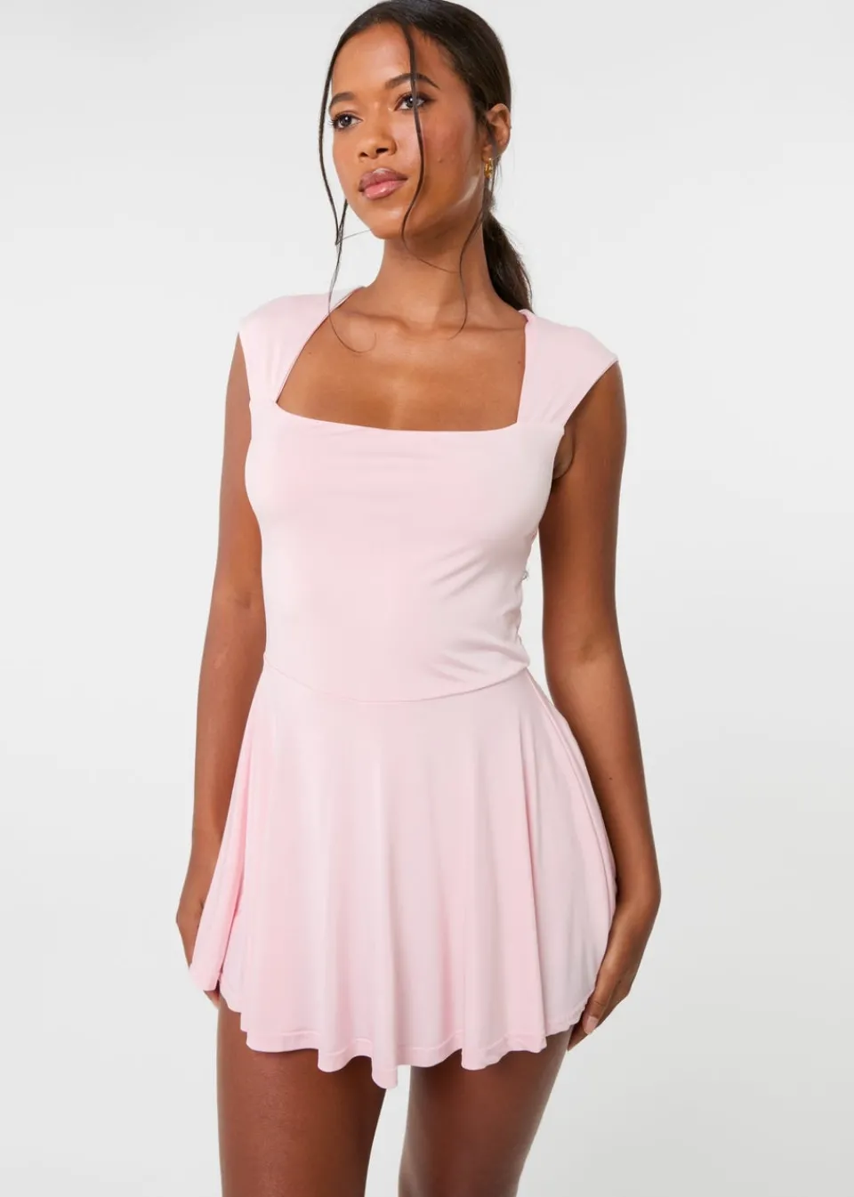 Jumpsuits & Playsuits>Pink Vanilla Pink Slinky Open Back Mini Flippy Playsuit