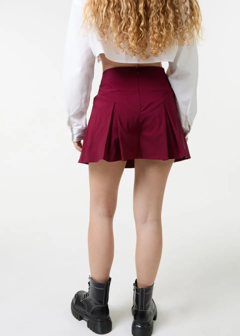 Skirts>Pink Vanilla Red Mini Pleated Skort
