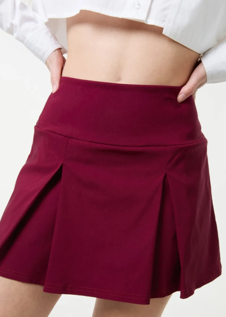 Skirts>Pink Vanilla Red Mini Pleated Skort