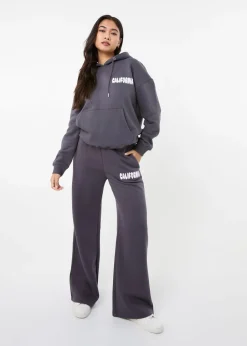 Trousers>Pink Vanilla Slate California Wide Leg Joggers