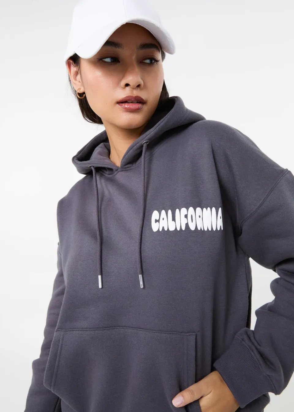 Tops>Pink Vanilla Slate California Oversized Hoodie