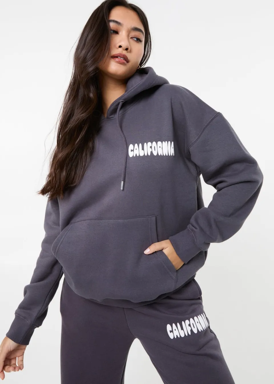 Tops>Pink Vanilla Slate California Oversized Hoodie