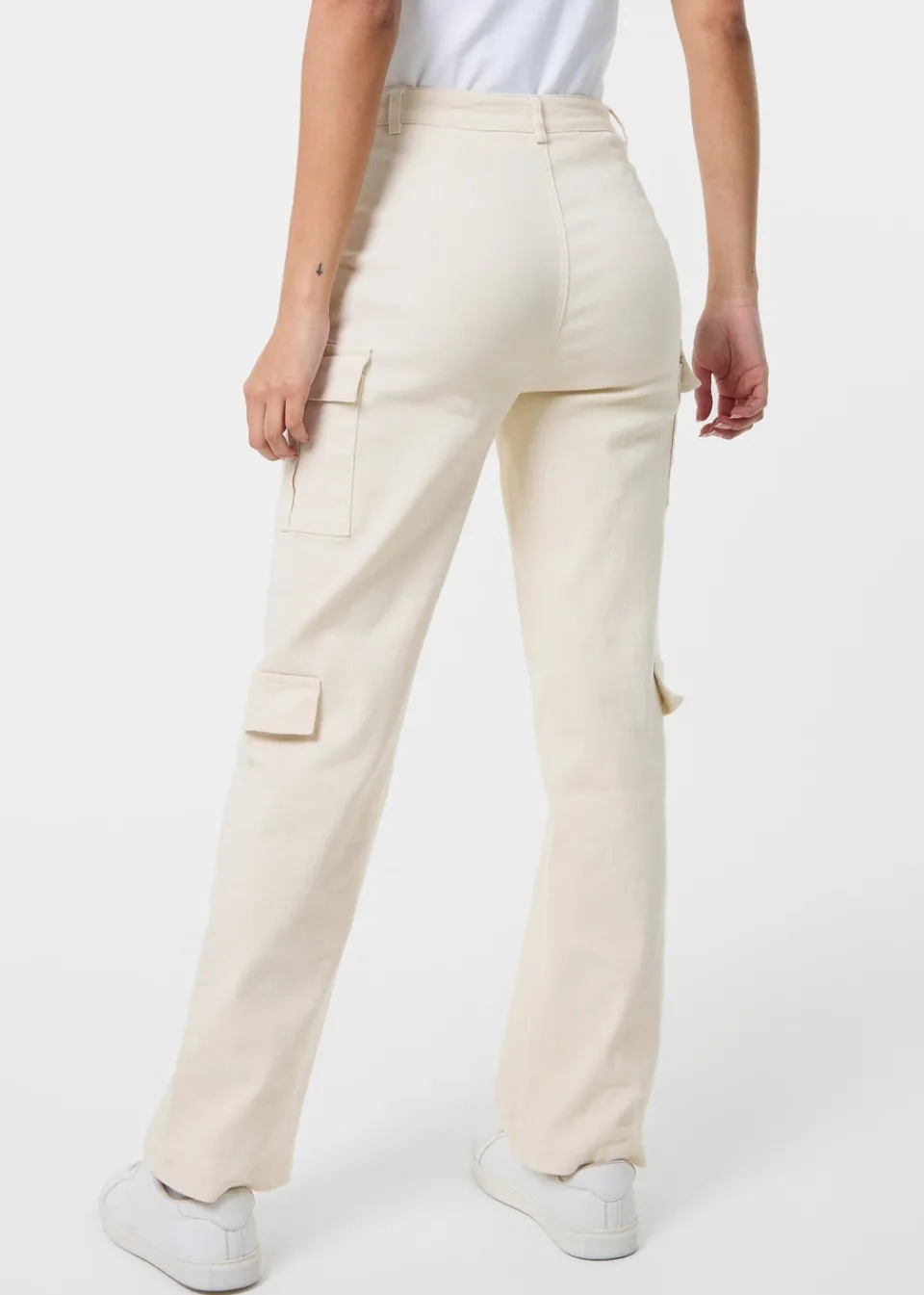 Trousers>Pink Vanilla Stone Cargo Trousers