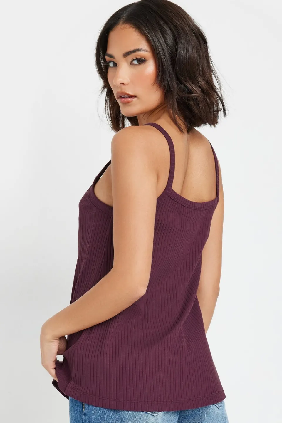 Tops>PIXIEGIRL Petite 2 Pack Sage Green & Purple Button Down Cami Tops