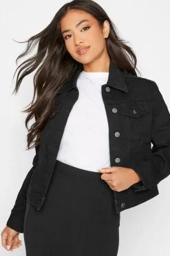 Coats & Jackets>PIXIEGIRL Petite Black Denim Jacket
