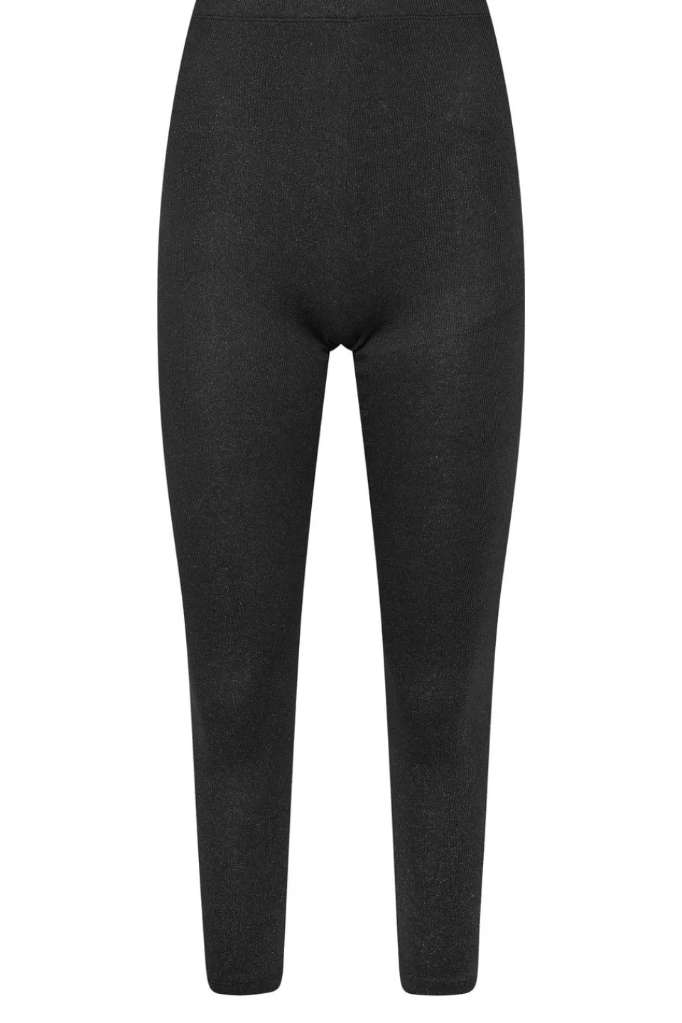 Leggings>PIXIEGIRL Petite Black Metallic Ribbed Leggings