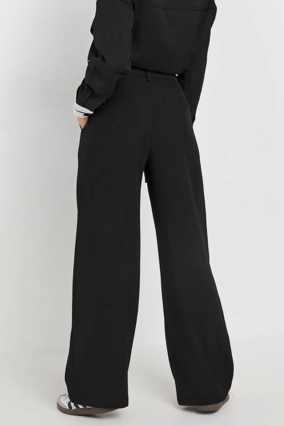 Trousers>PIXIEGIRL Petite Black Woven Side Wrap Trousers