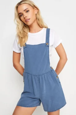Jumpsuits & Playsuits>PIXIEGIRL Petite Blue Short Dungarees