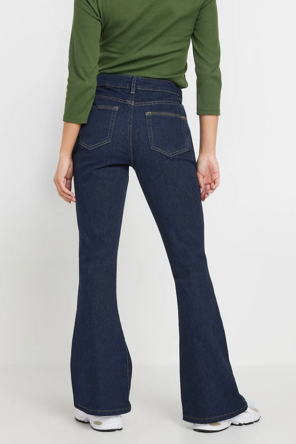 Jeans & Jeggings>PIXIEGIRL Petite Indigo Blue Seam Front Flared Jeans