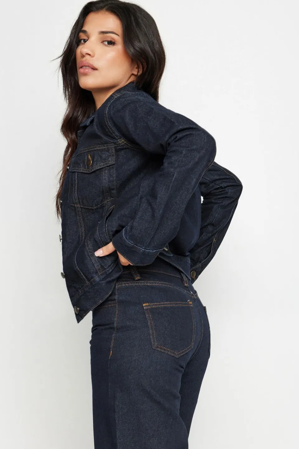 Coats & Jackets>PIXIEGIRL Petite Indigo Blue Denim Jacket