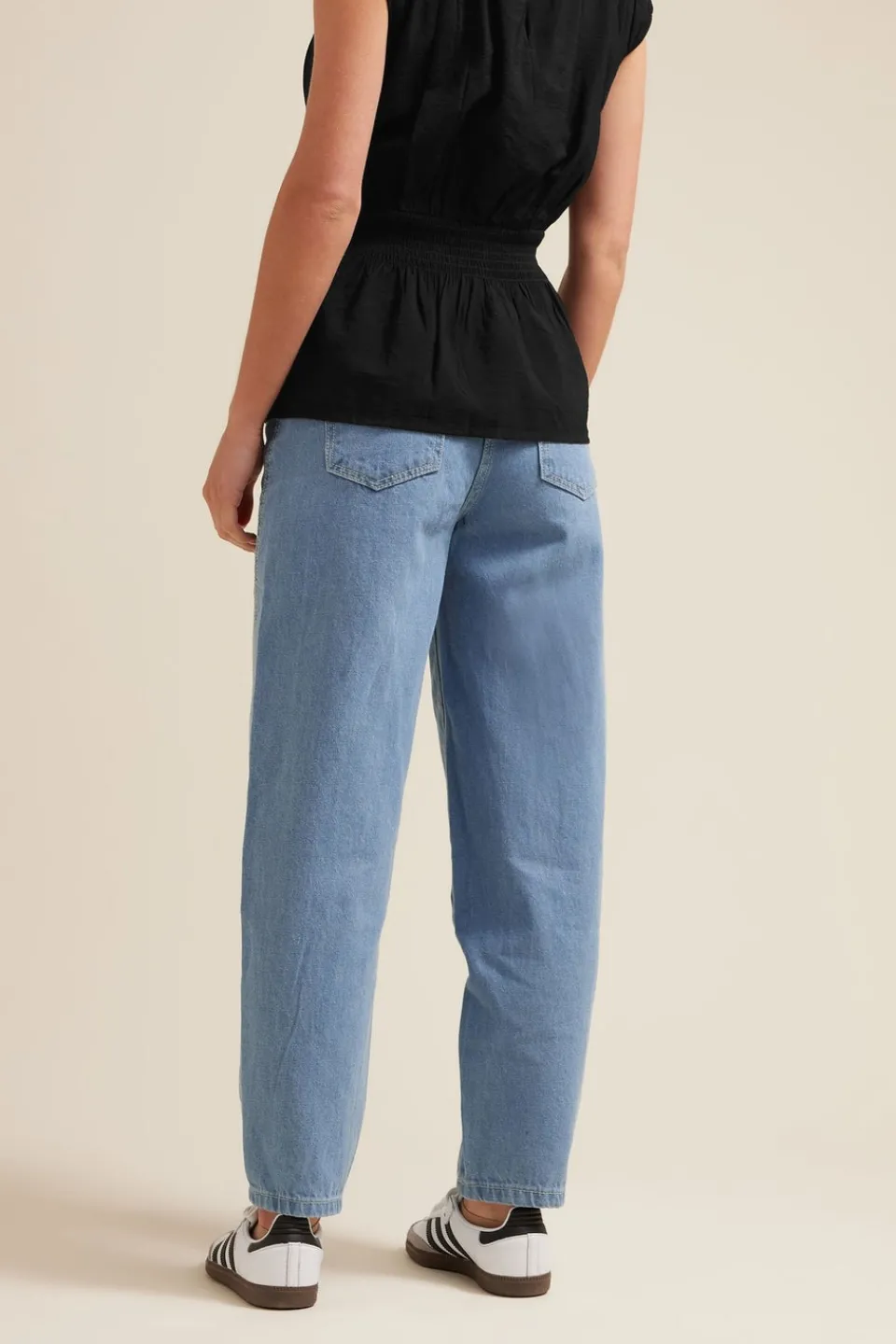 Jeans & Jeggings>PIXIEGIRL Petite Light Blue Non-Stretch Barrel Leg Jeans