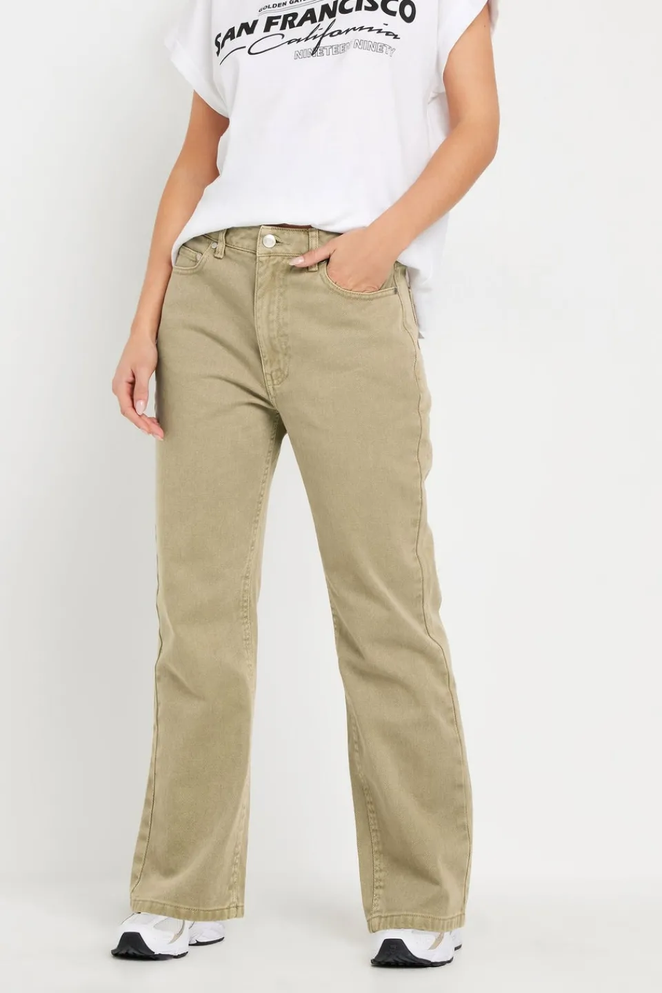 Jeans & Jeggings>PIXIEGIRL Petite Natural Brown Straight Leg Jean