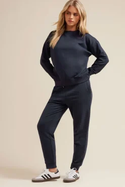 Tops>PIXIEGIRL Petite Navy Blue Jersey Sweatshirt