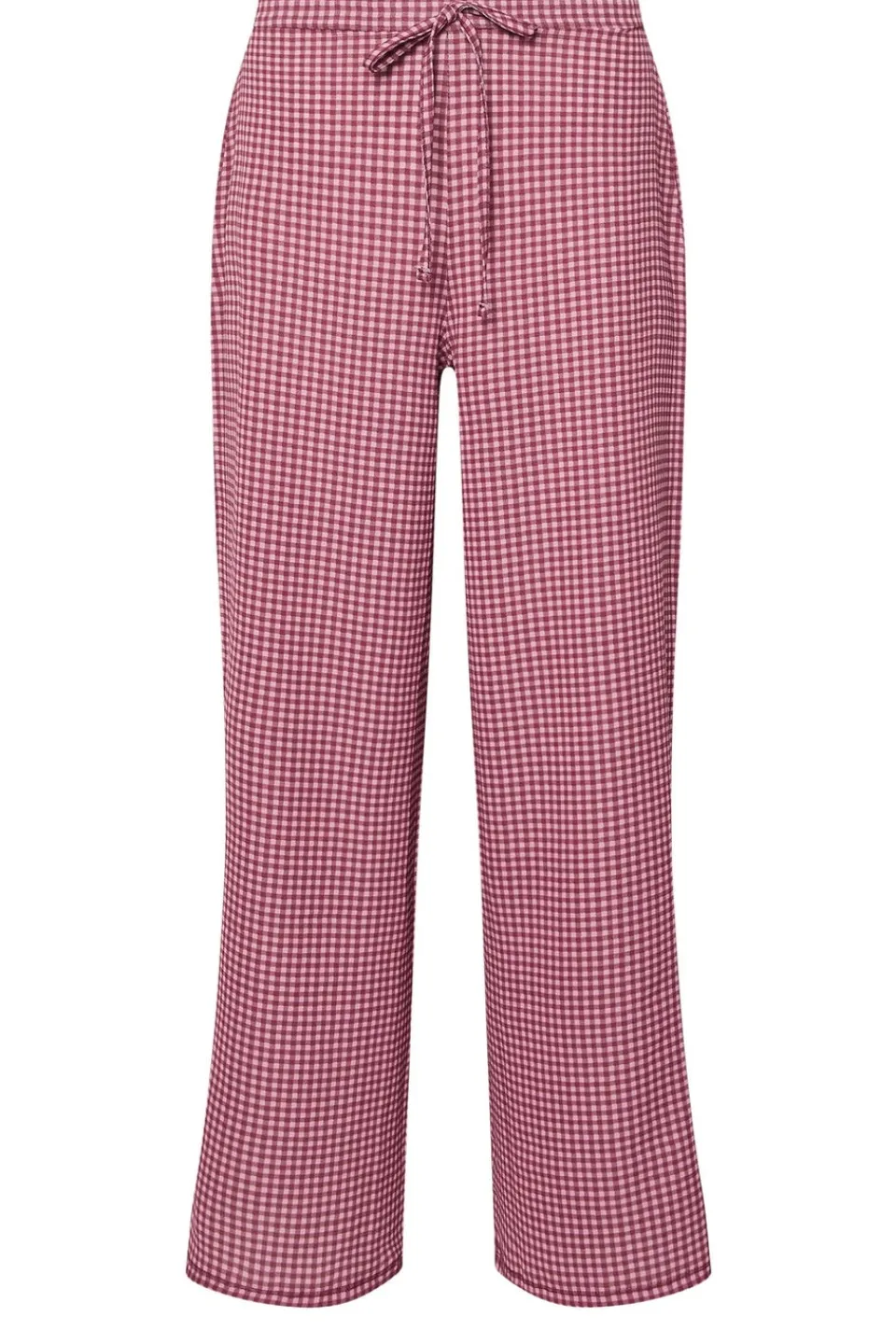 Trousers>PIXIEGIRL Petite Pink Gingham Wide Leg Trousers