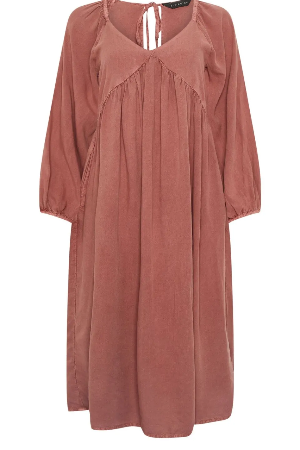 Dresses>PIXIEGIRL Petite Pink Woven Tie Back Smock Dress