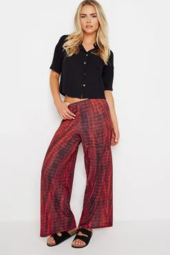 Trousers>PIXIEGIRL Petite Red Snake Print Wide Leg Trousers